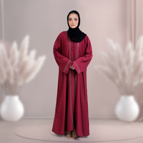 Azmira - Mirhas Embroidery  Long Flair Elegant Abaya